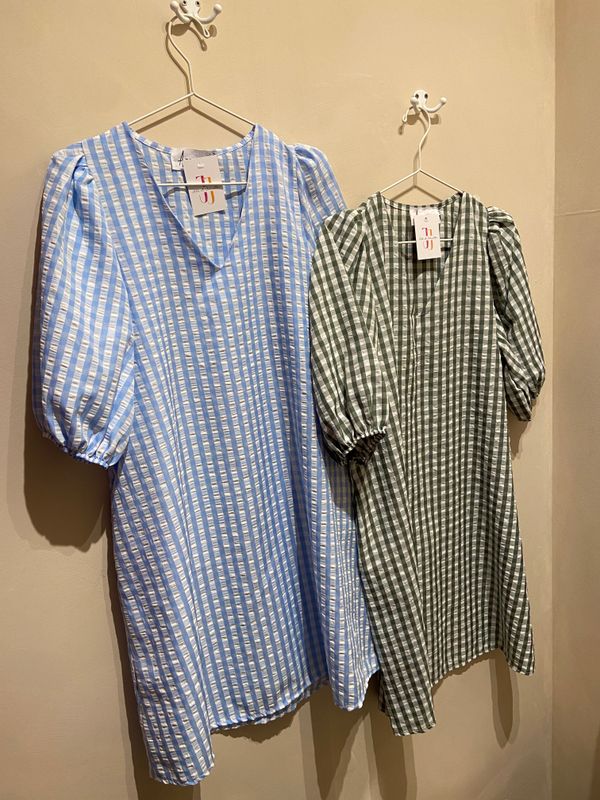 Checkered jurk - donkergroen