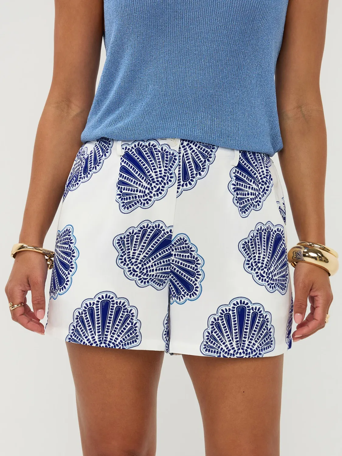Shelly short - wit met blauw