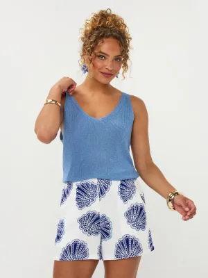 Lurex top - blauw