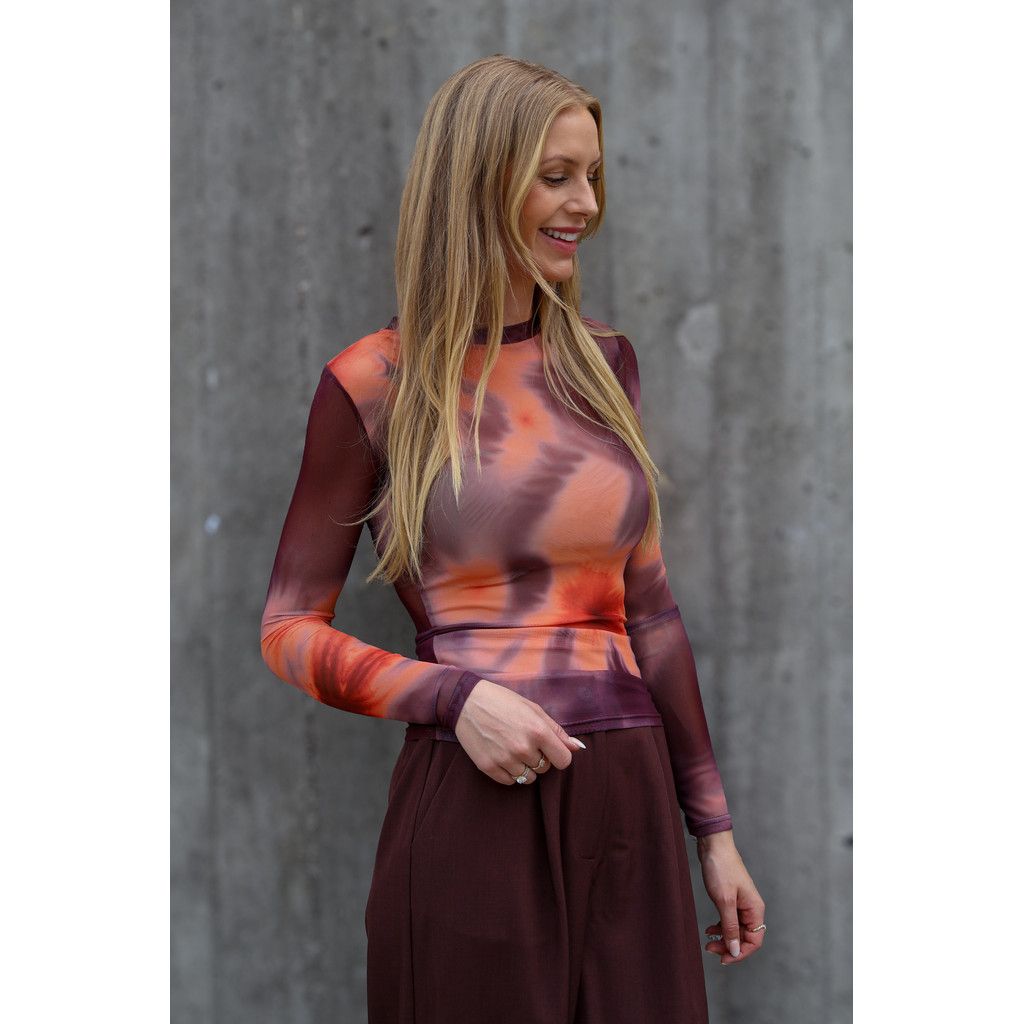 Mesh top - bordeaux