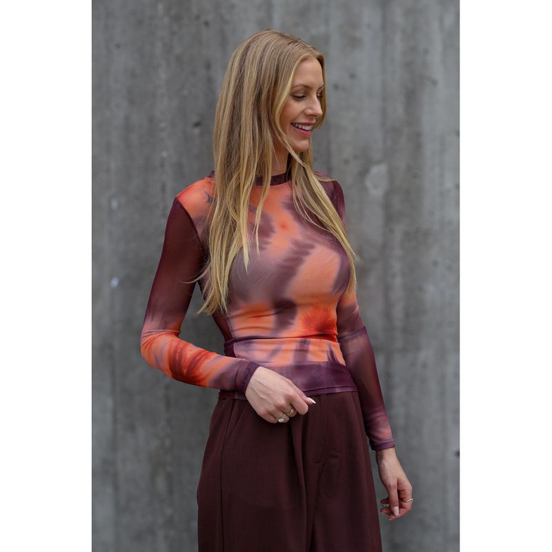 Mesh top - bordeaux