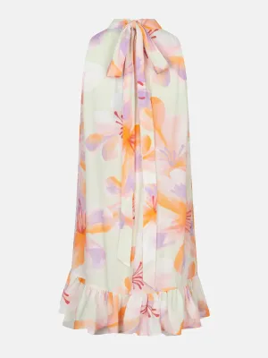 Leanne jurk - lichtgroen multi bloem