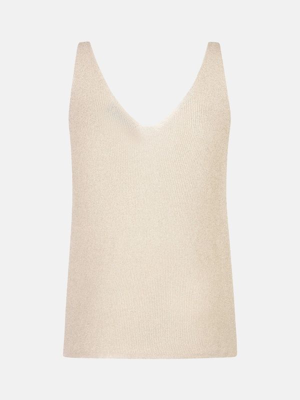 Lurex top - ecru