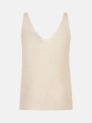 Lurex top - ecru