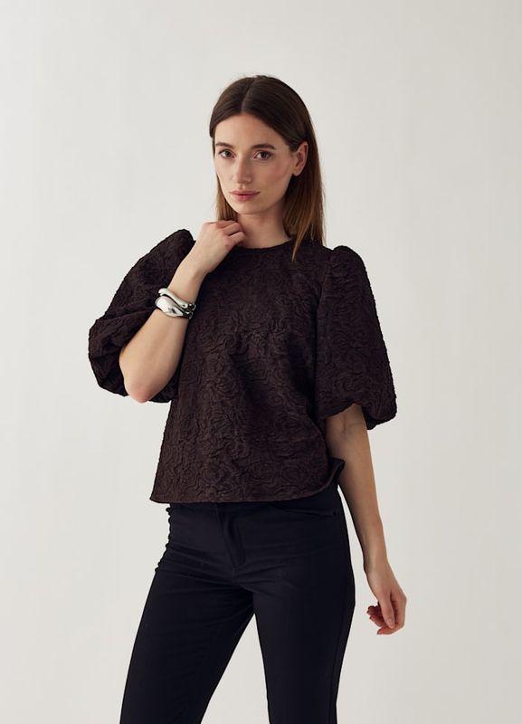 Pastice blouse - chocoladebruin