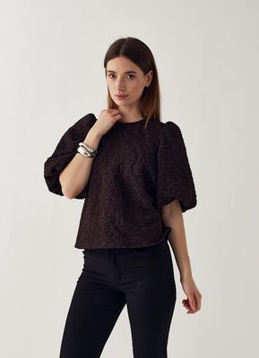 Pastice blouse - chocolade