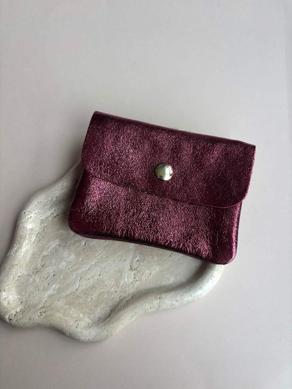 Metallic portefeuille - bordeaux
