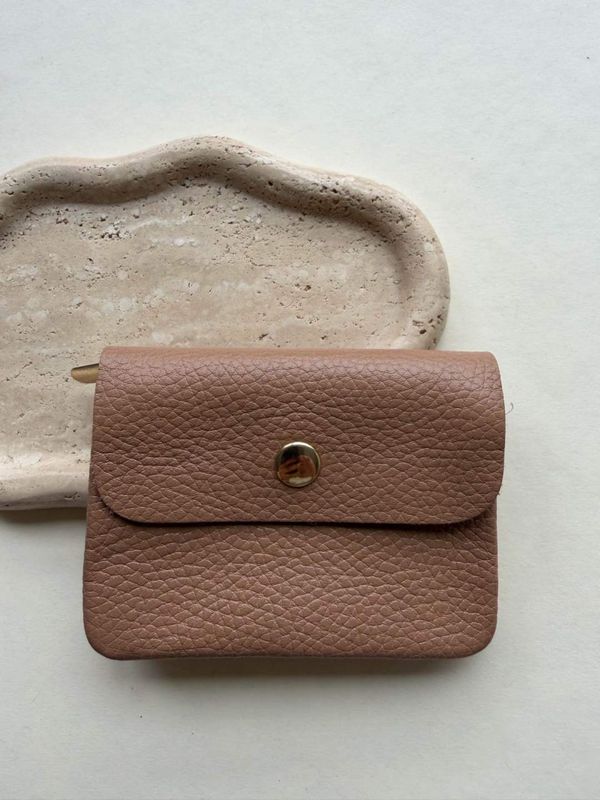 Lederen portefeuille - camel
