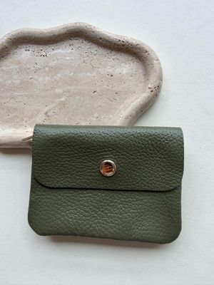 Lederen portefeuille - legergroen