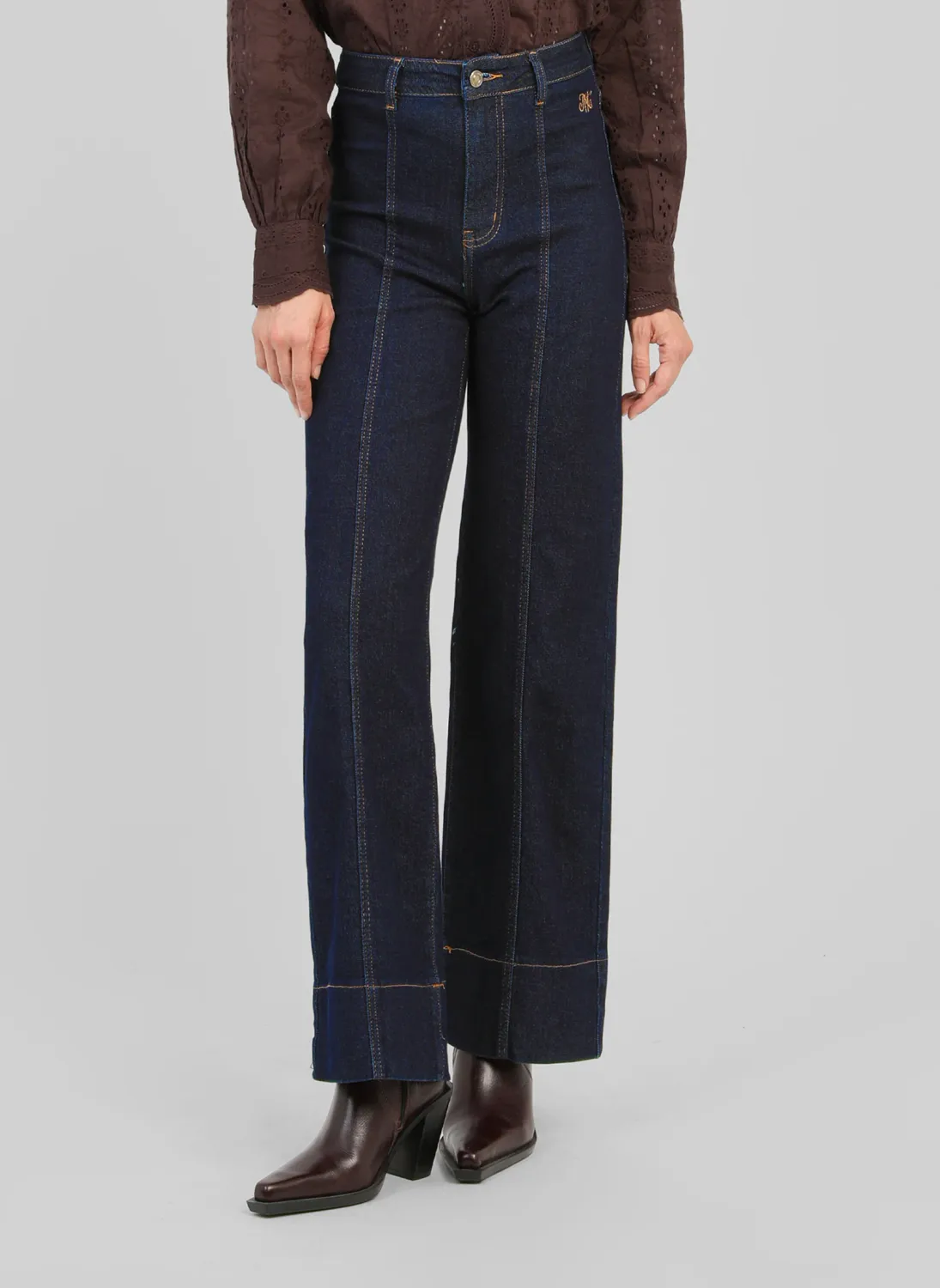 Piplis jeans - navy &amp; bruin