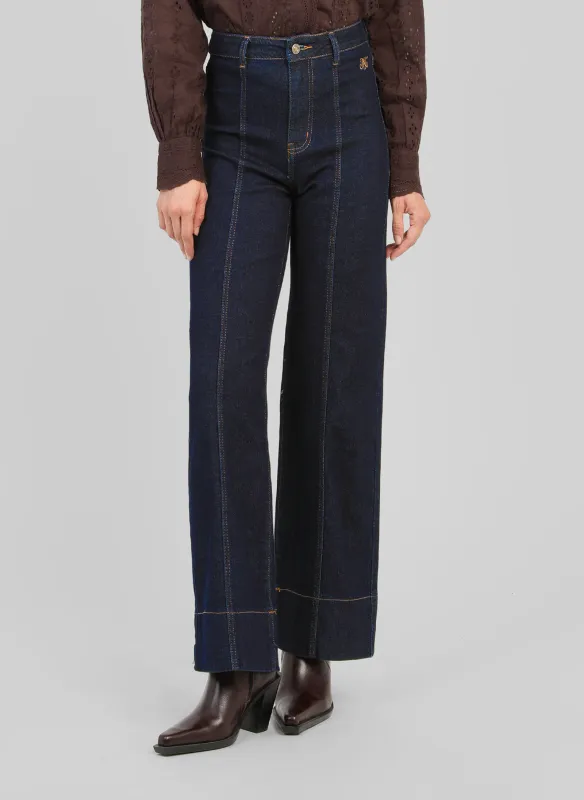 Piplis jeans - navy &amp; bruin