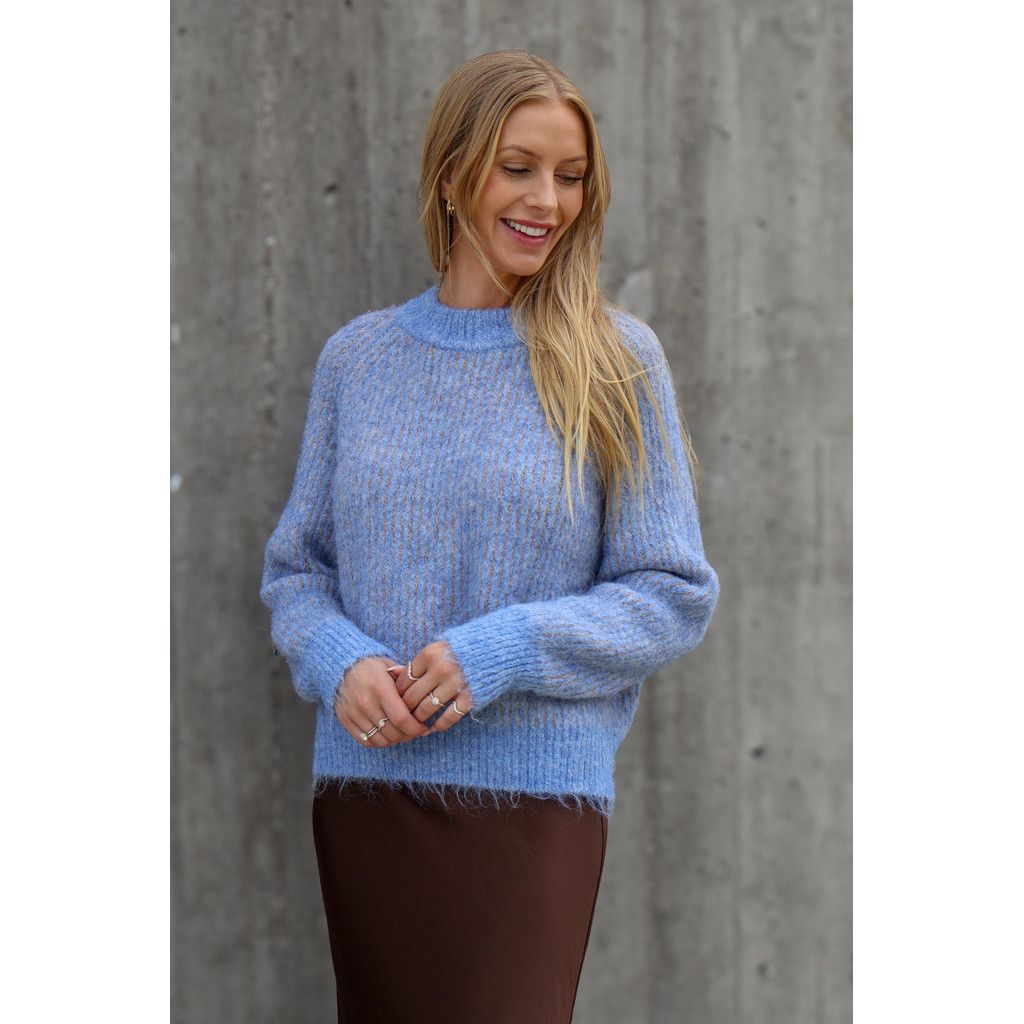 Sienna trui - lichtblauw &amp; beige
