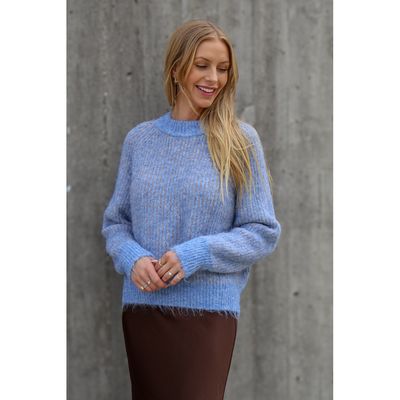 Sienna trui - lichtblauw &amp; beige