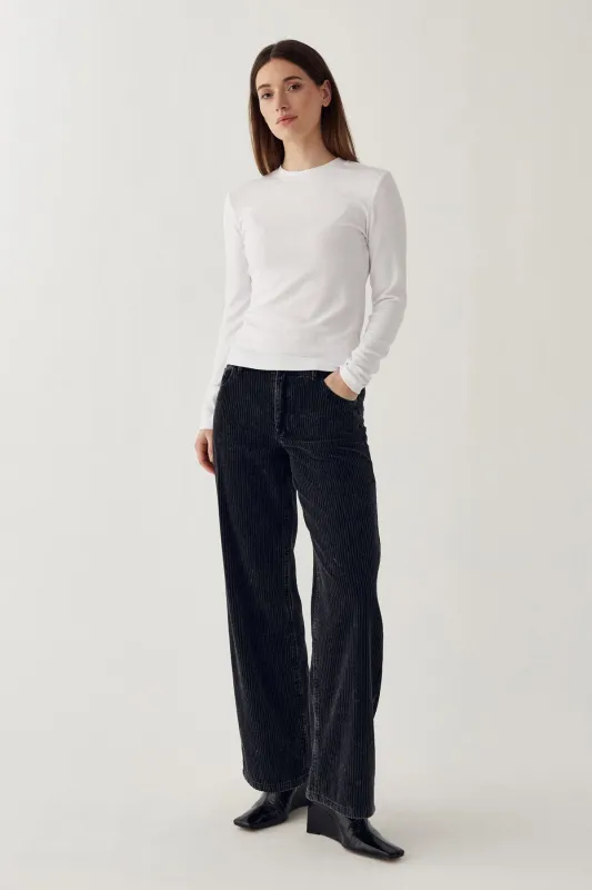 Melow broek - zwart velours