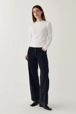 Melow broek - zwart velours