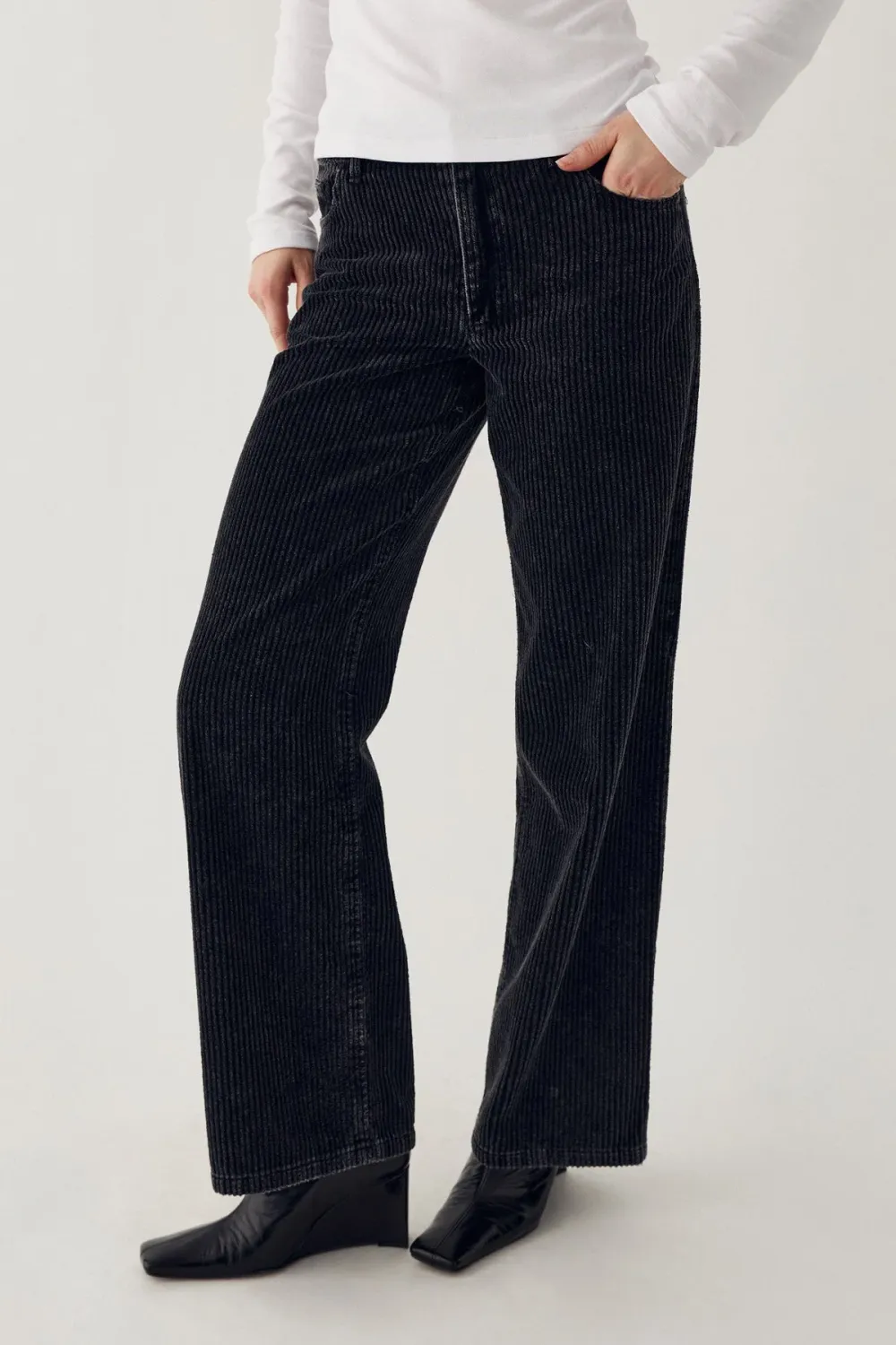 Melow broek - zwart velours