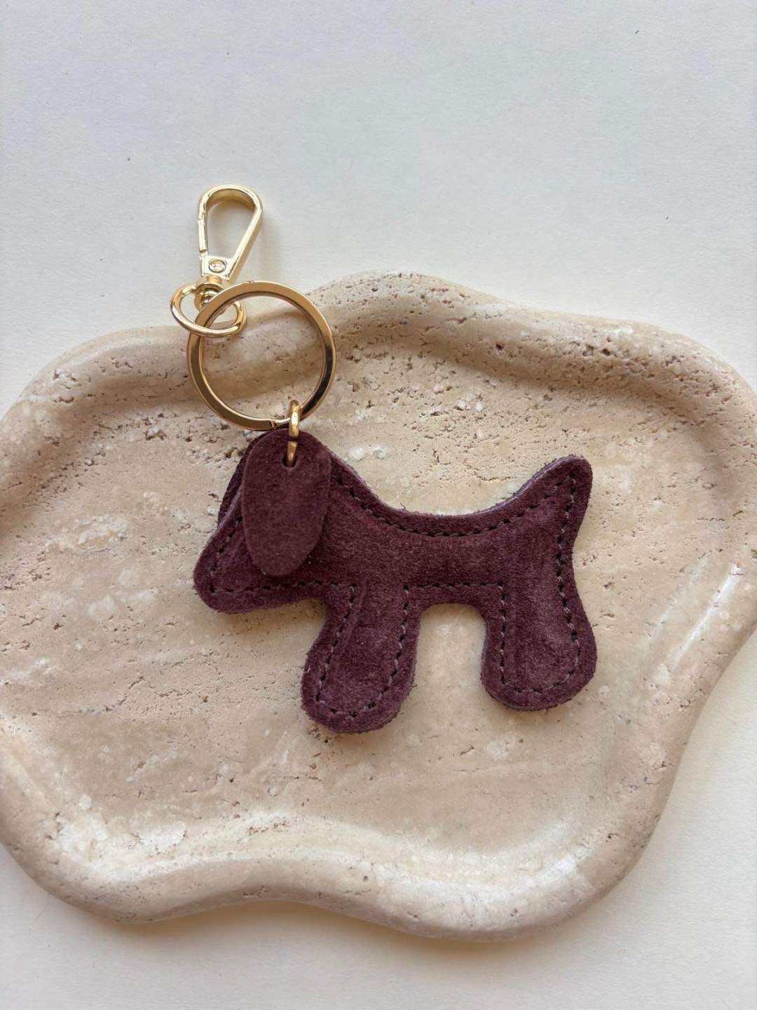 MINI hondje bag charm - bordeaux