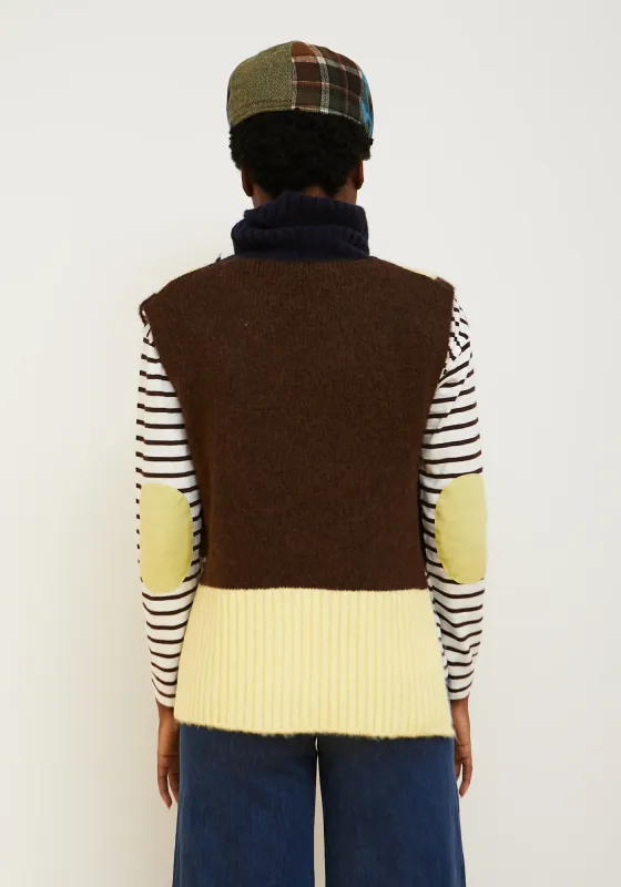 Chals spencer - geel &amp; bruin