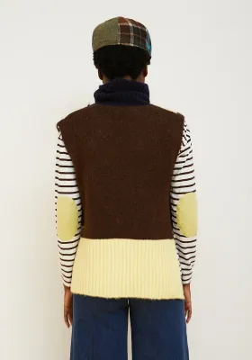 Chals spencer - geel &amp; bruin