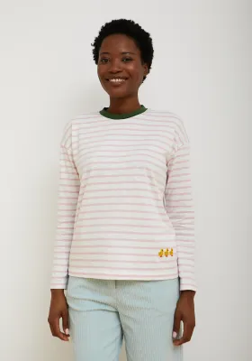 Duck striped t-shirt - groen &amp; roze