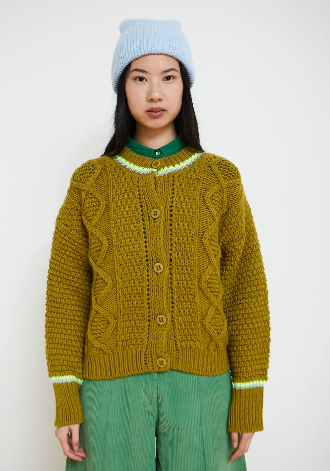 Meadow cardigan - mosgroen