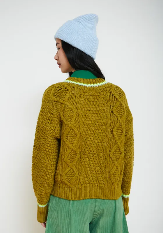 Meadow cardigan - mosgroen