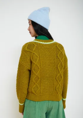 Meadow cardigan - mosgroen