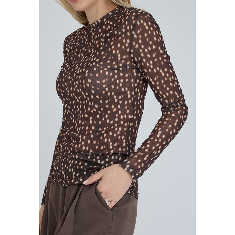 Mesh bambi top - bruin