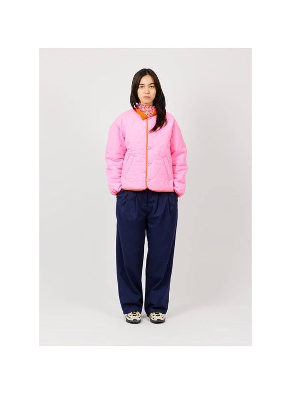 Blouson jas - oranje &amp; roze - omkeerbaar
