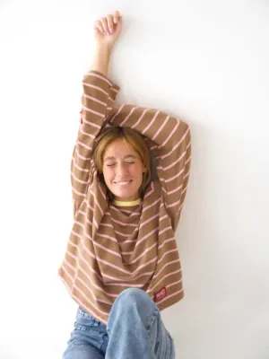 Marron t-shirt - taupe &amp; roze