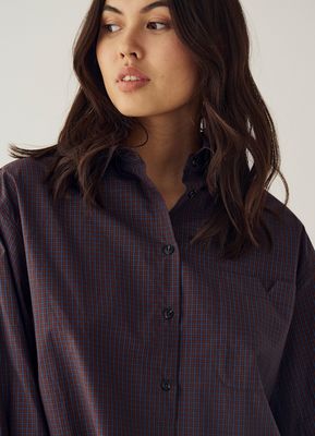 Marlo blouse - navy &amp; bordeaux