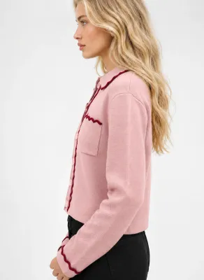 Valona vest - roze &amp; bordeaux