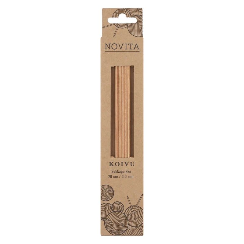 Novita houten sokkennaalden, Maat: 3mm