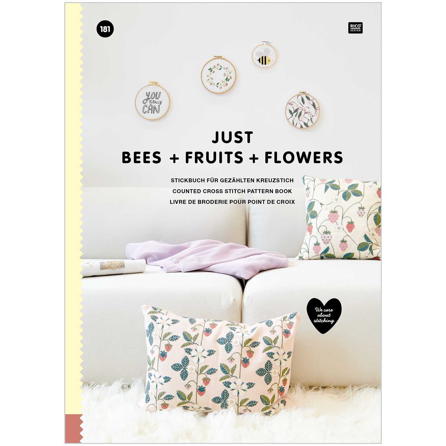 Rico Borduurboek 181 Just Bees &amp; Fruits &amp; Flowers