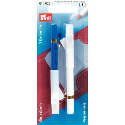 Prym Krijtpotloden met borstel wit/blauw