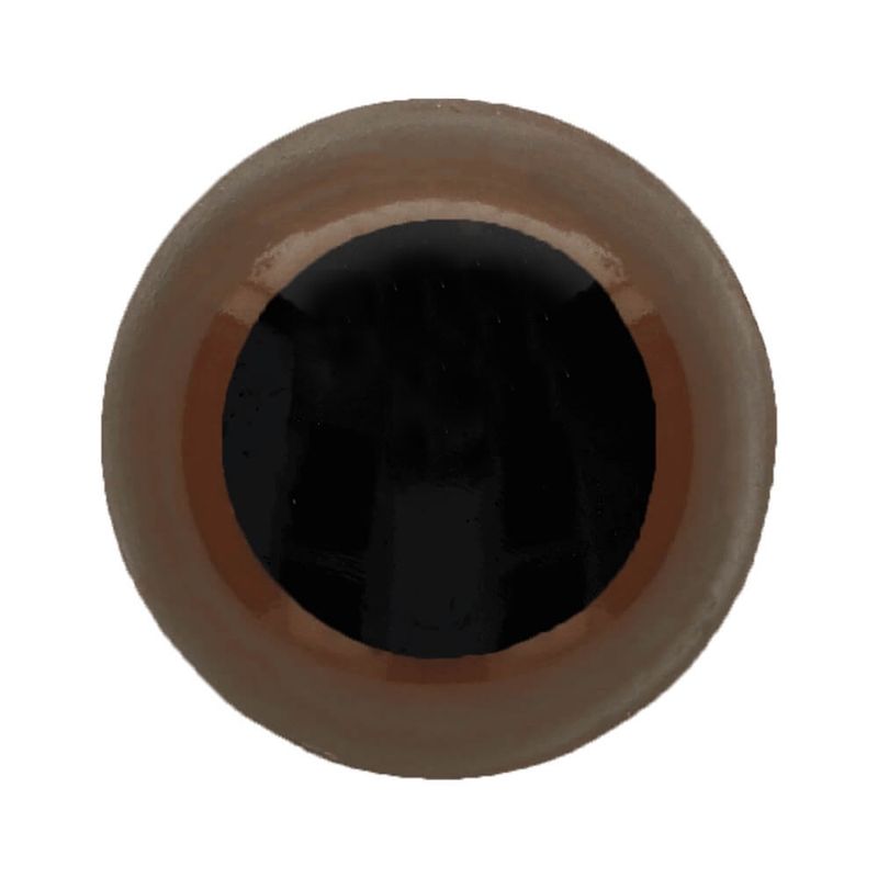 Dierenogen rond zwart bruin 12mm
