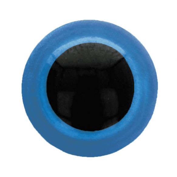 Dierenogen rond zwart/blauw 6mm