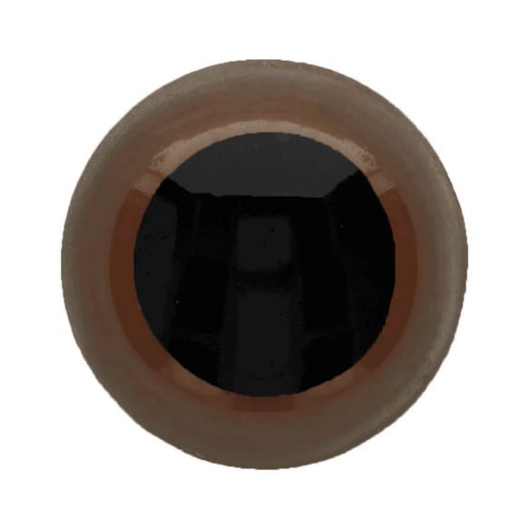 Dierenogen rond zwart/bruin 8mm