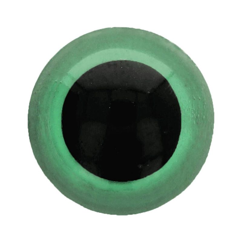 Dierenogen zwart groen rond 24mm