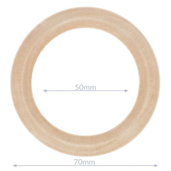 Houten Ring Buitenmaat 70 x 10mm