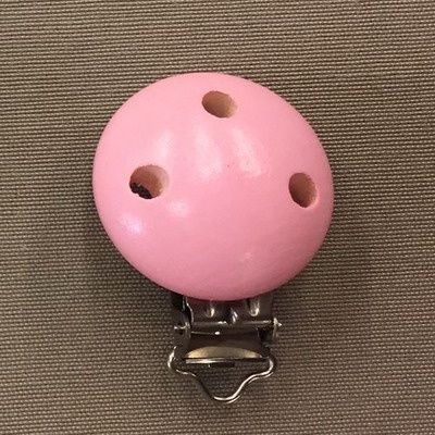 Houten Speenclip 34mm Roze