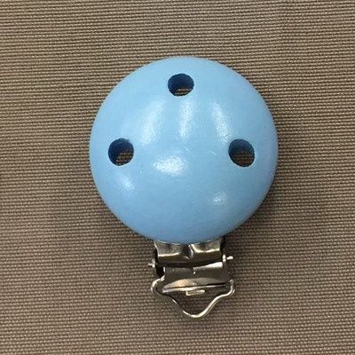 Houten Speenclip 34mm Licht Blauw