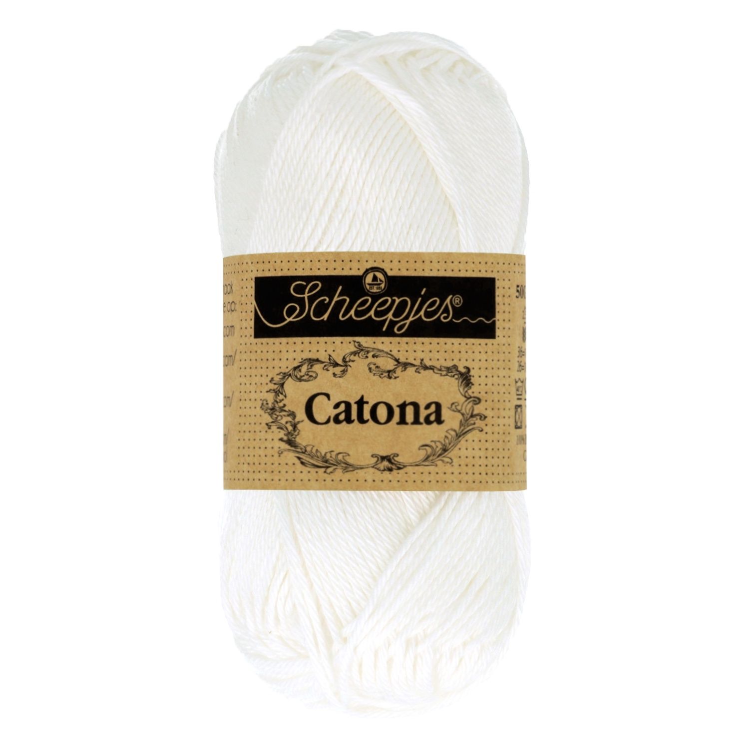 Scheepjes Catona 50 gram, Kleur: 106 Snow White