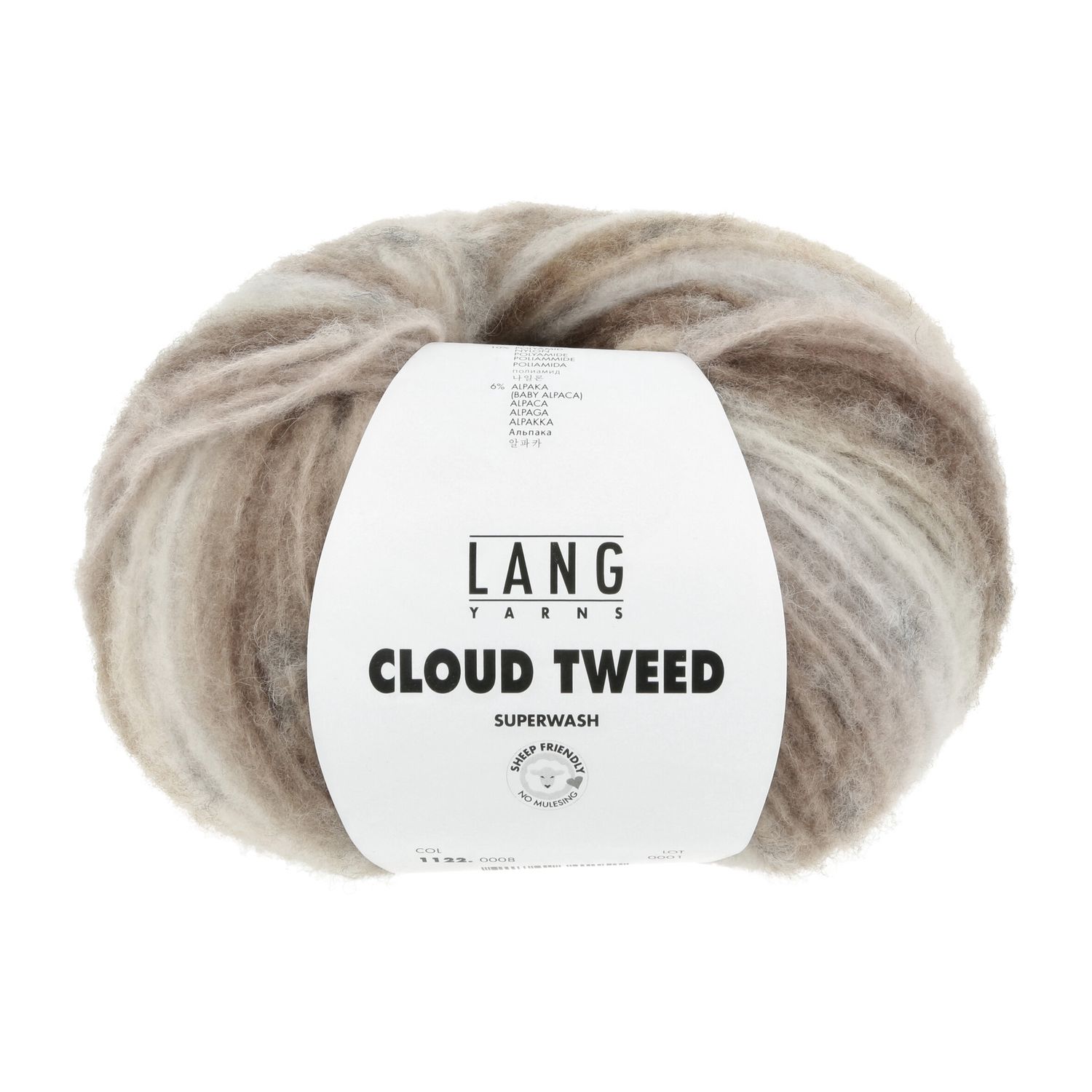 Lang Yarns Cloud Tweed, Kleur: 008