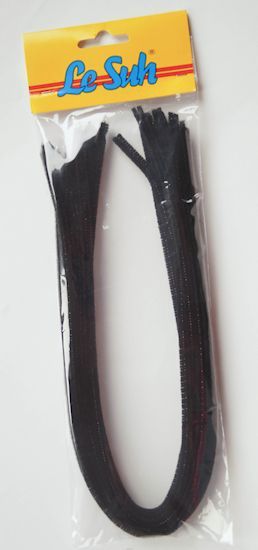Chenilledraad 50cm zwart 10 stuks