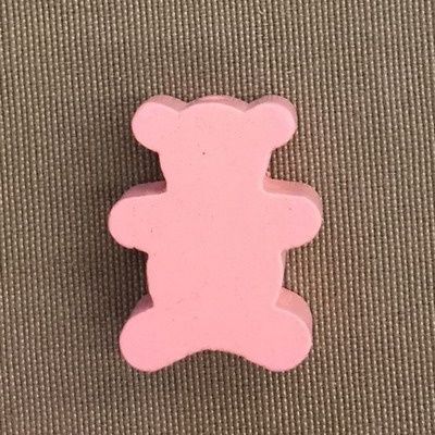 Houten Beer 22mm roze