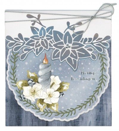 3D knipvel Precious Marieke - Christmas Blues - Blue Candles