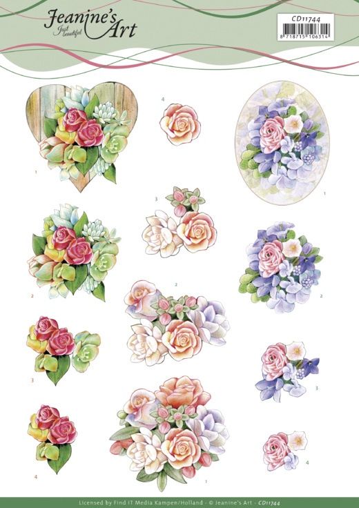 Jeanine&#39;s Art 3D knipvel - Roses