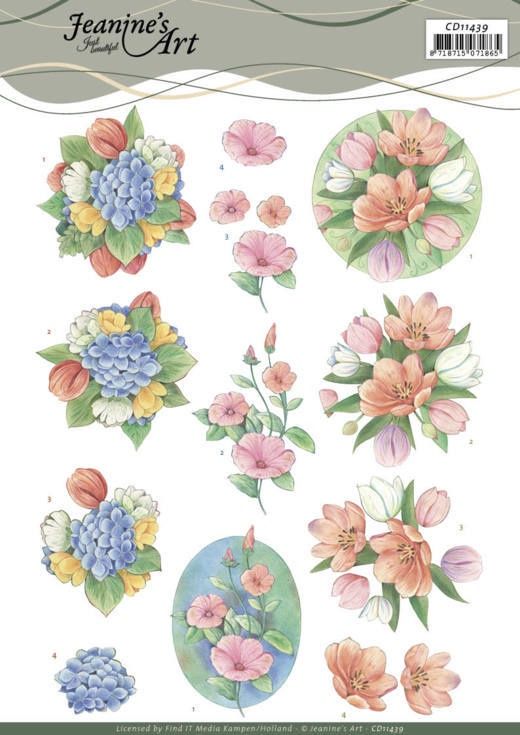 Jeanine&#39;s Art 3D Knipvel - Tulips and more