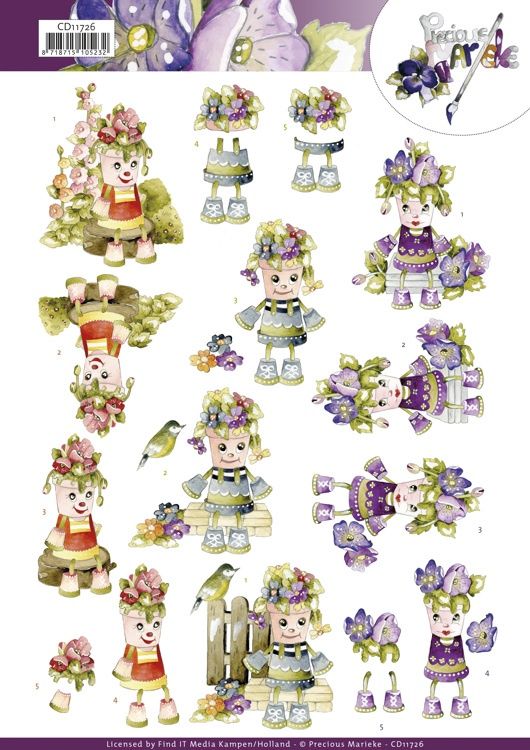 Precious Marieke 3D knipvel Flowerpot Friends